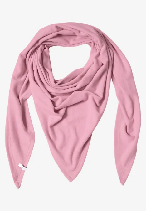 Driehoekige sjaal in effen kleur mellow rose melange