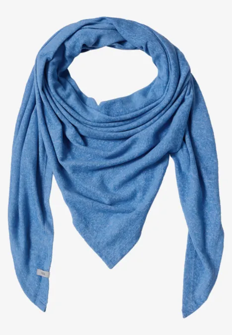 Foulard triangulaire uni north blue melange Foulard triangulaire uni north blue melange