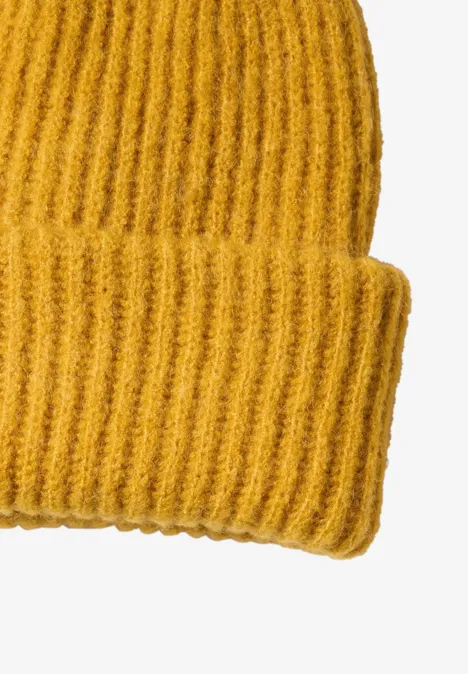 Beanie in Unifarbe golden honey melange