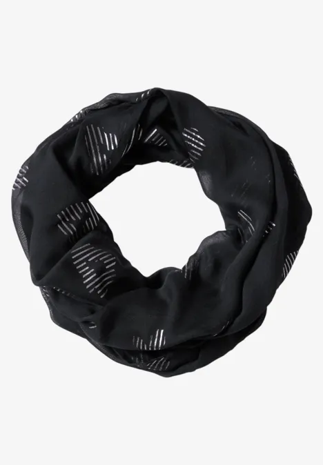 Écharpe Loop avec imprimé métallisé Black