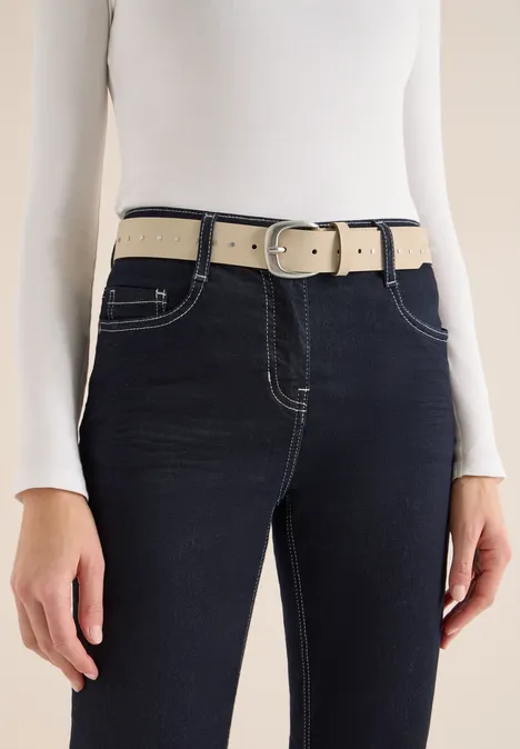 Ledergürtel Cream Ledergürtel Cream