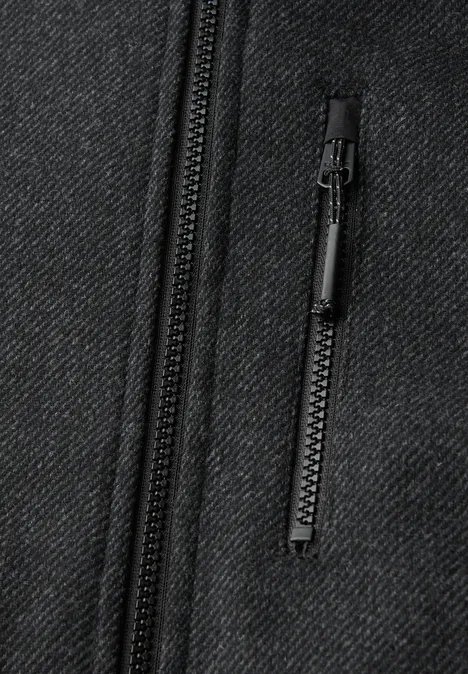 Jas met wol dark anthracite melange