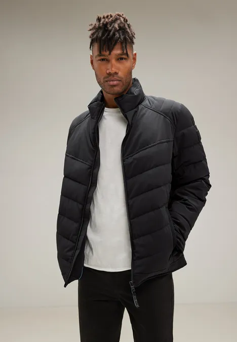 Veste matelassée à col montant Black
