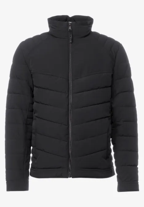 Veste matelassée à col montant Black