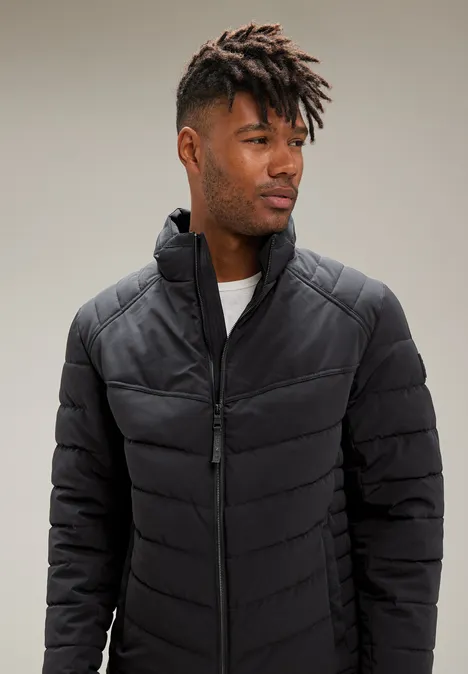 Veste matelassée à col montant Black