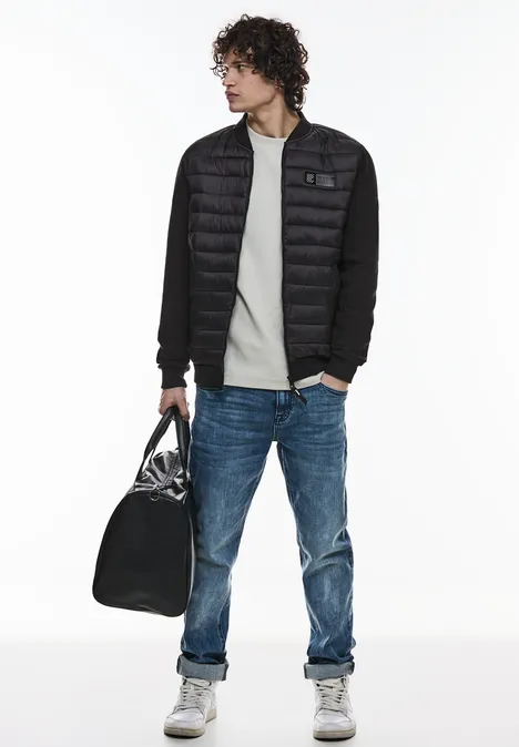 Materialmix Übergangsjacke limousine black