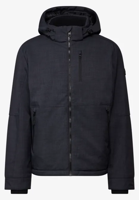 Jas met afneembare capuchon ash grey melange