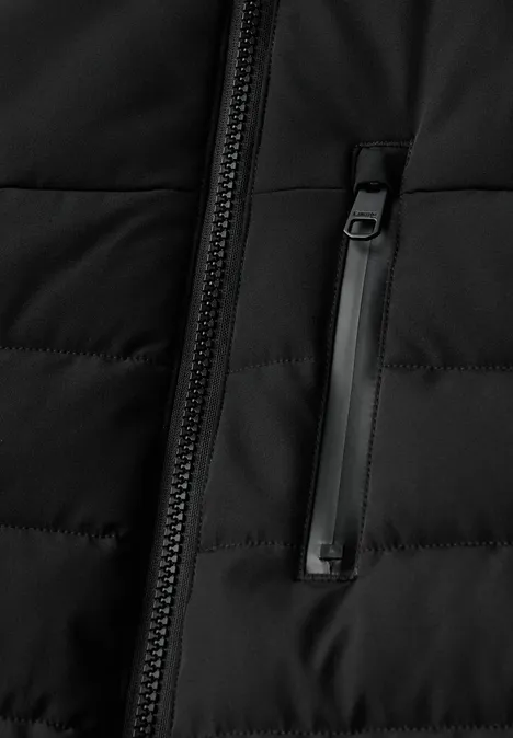 Gewatteerd jack met opstaande kraag brilliant black