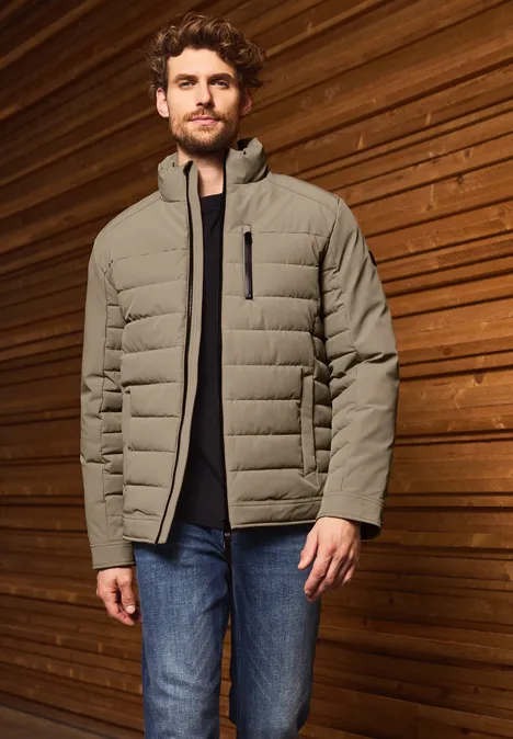 Steppjacke mit Stehkragen warm rock brown Steppjacke mit Stehkragen warm rock brown