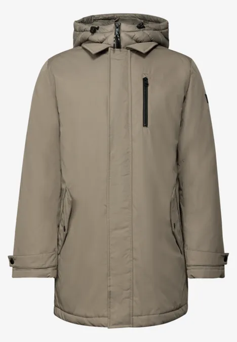 Jas met gevoerde inleg warm rock brown
