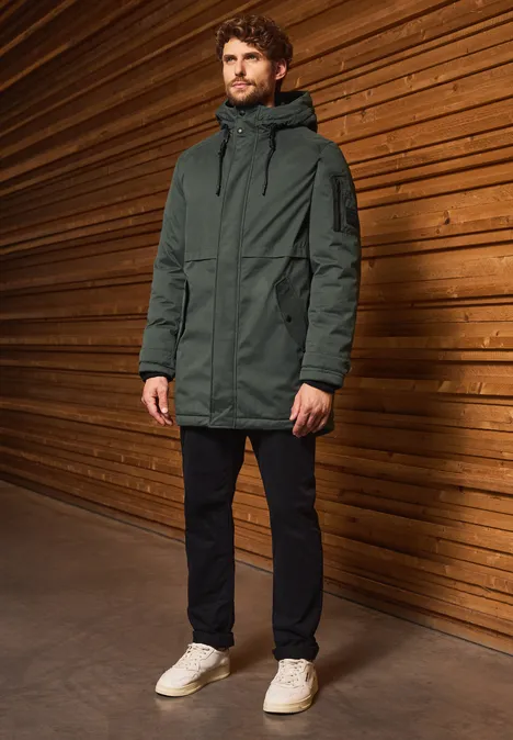 Parka mit Kapuze woodland green