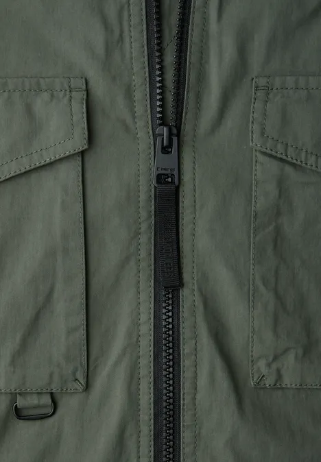 Jas met gewassen look safari green Jas met gewassen look safari green