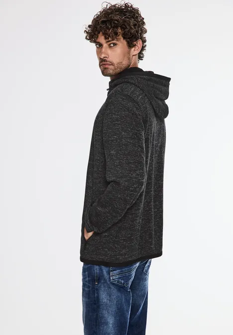 Hoodie Jacke mit Fleece anthra grey melange