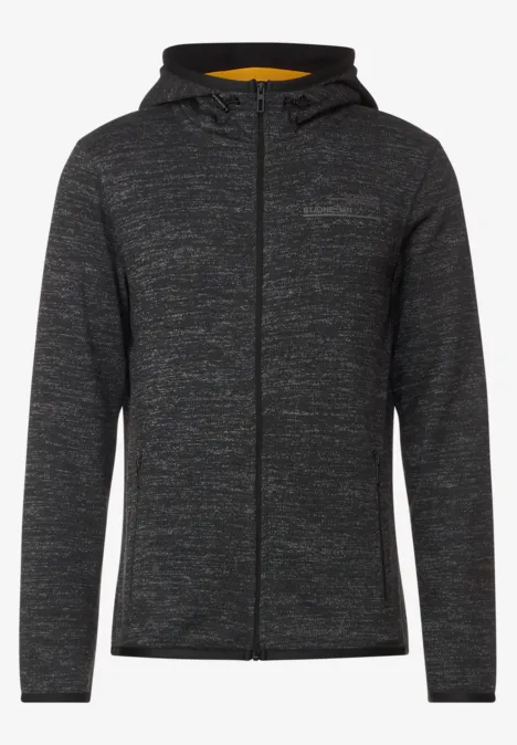 Hoodie Jacke mit Fleece anthra grey melange