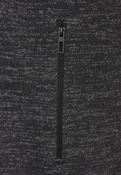 Hoodie Jacke mit Fleece anthra grey melange
