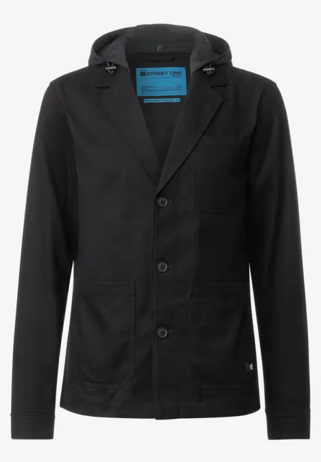 Blazer met capuchon Black