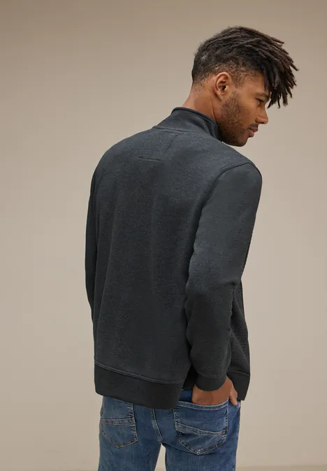 Strukturmix Sweatjacke anthra grey melange Strukturmix Sweatjacke anthra grey melange