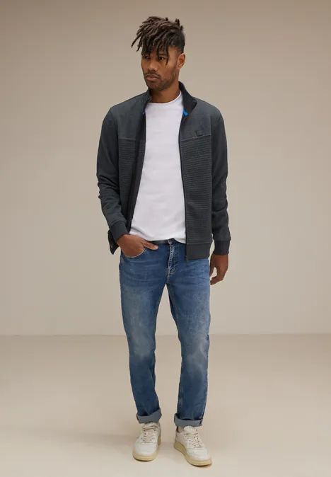 Strukturmix Sweatjacke anthra grey melange Strukturmix Sweatjacke anthra grey melange