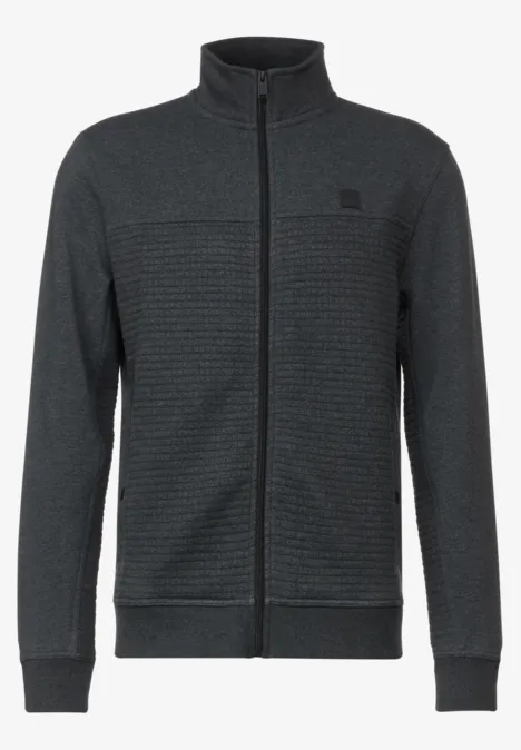Strukturmix Sweatjacke anthra grey melange Strukturmix Sweatjacke anthra grey melange