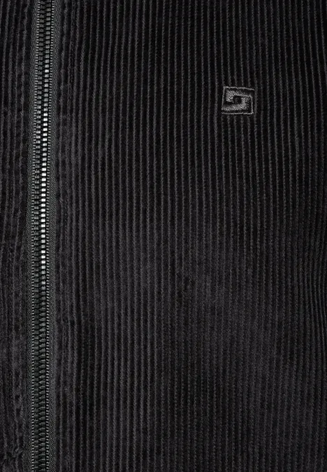 Corduroy overhemd met rits graphite grey