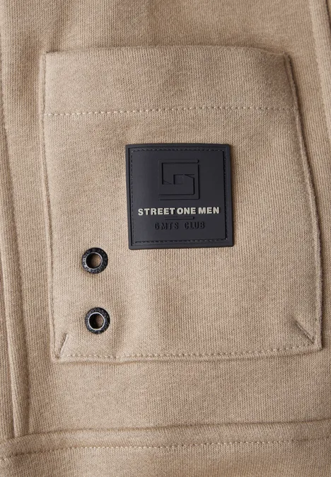 Zacht sweatjack cosy beige
