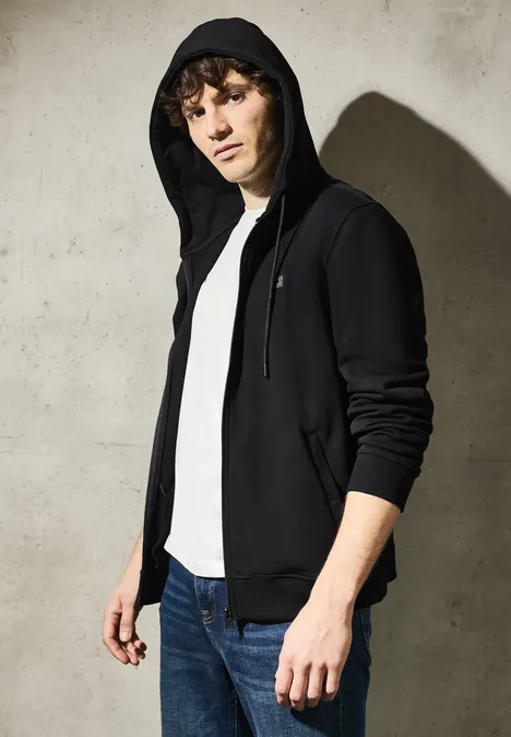 Sweatjacke mit Kapuze Black