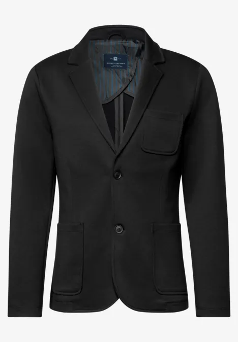 Jas met structuur Black