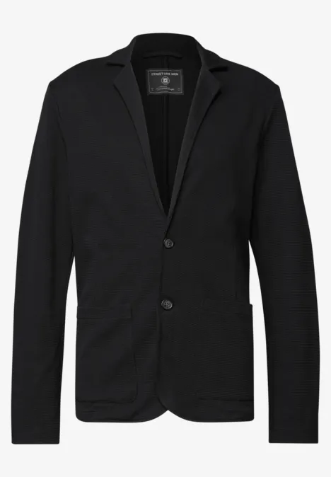 Jas met structuur Black