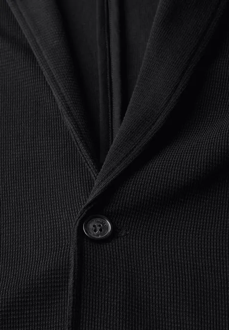 Jas met structuur Black