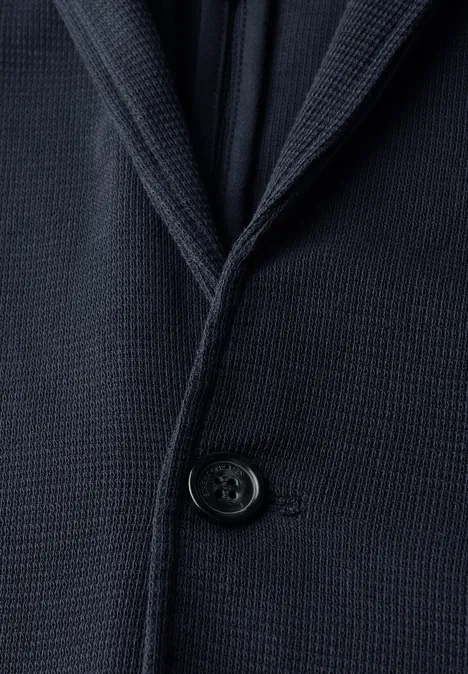 Jas met structuur night blue