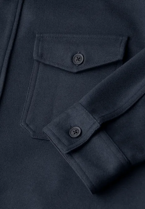 Twill-Overshirt summer night blue