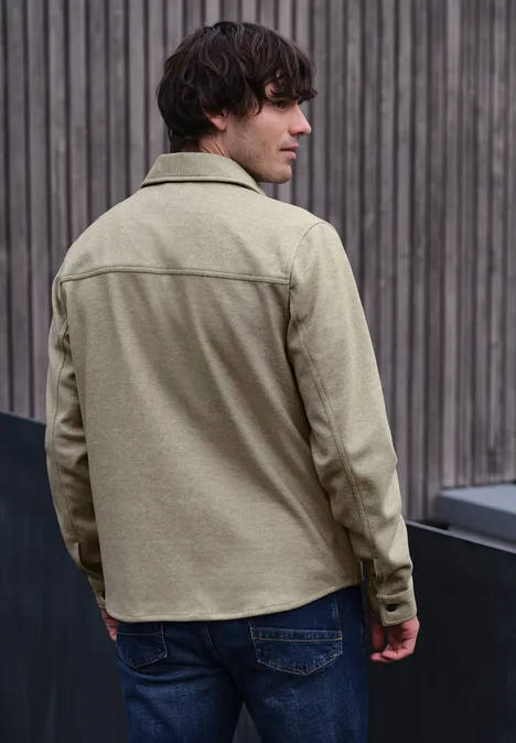 Twill-Overshirt sandy beige