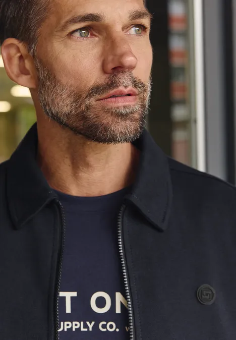 Bluza piqué dark ink blue