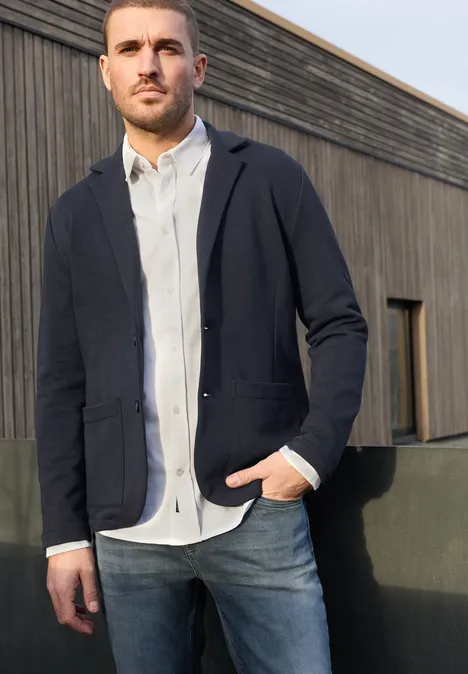 Terry Slub Sakko dark ink blue Terry Slub Sakko dark ink blue