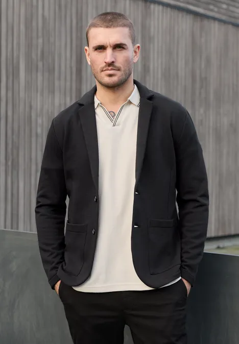 Terry Slub Sakko basic black Terry Slub Sakko basic black