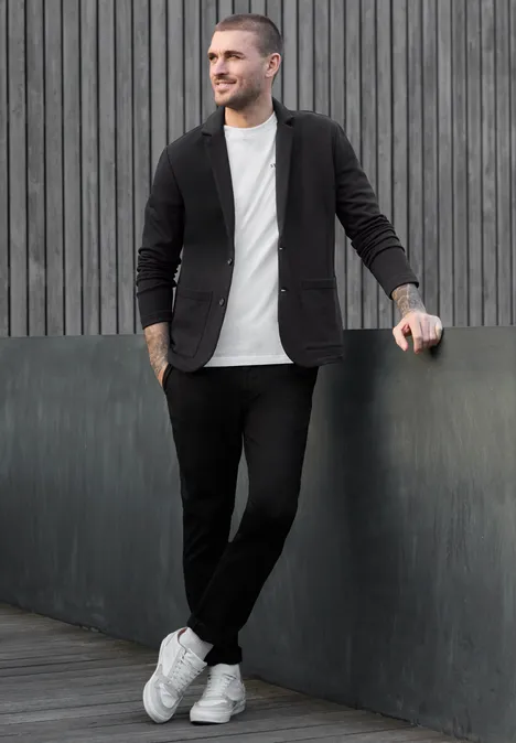 Terry Slub Sakko basic black Terry Slub Sakko basic black