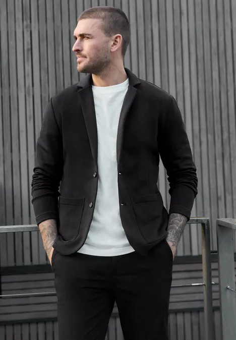 Terry Slub Sakko basic black Terry Slub Sakko basic black