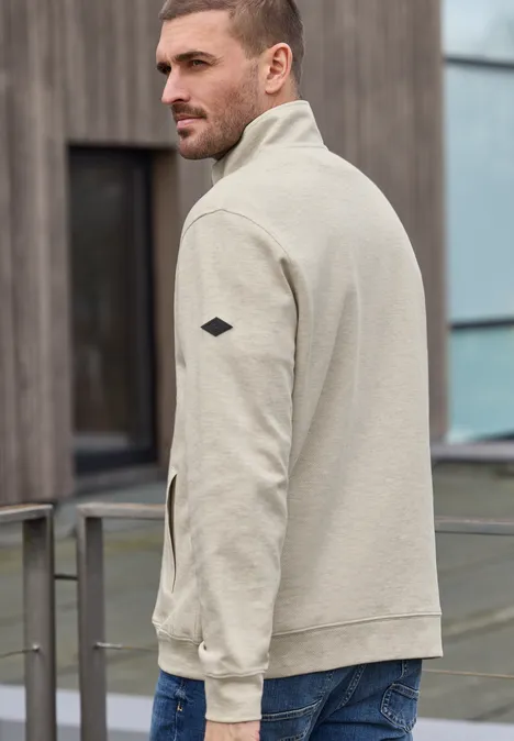 Veste avec col montant en look mélangé white sand