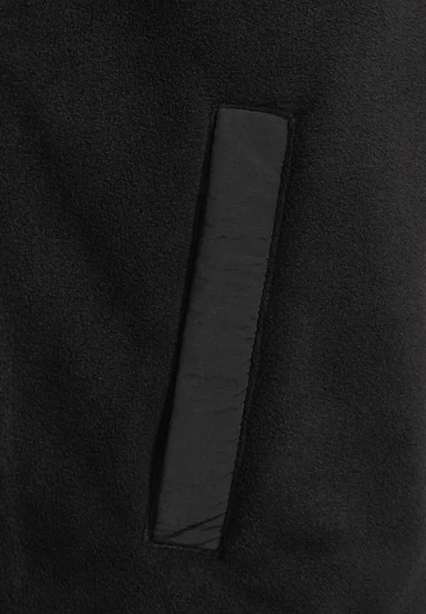Fleeceweste im Materialmix Black