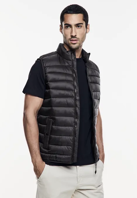 Lichte, donzen bodywarmer limousine black