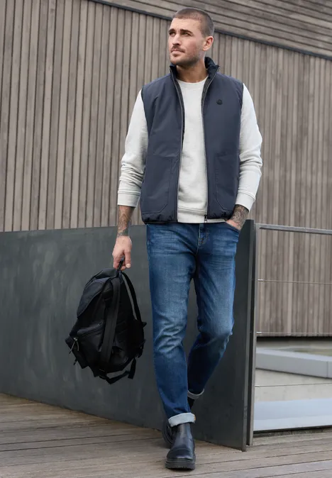 Strukturmix Weste summer night blue Strukturmix Weste summer night blue