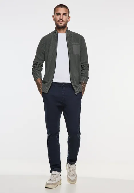 Cardigan met rits light iron grey Cardigan met rits light iron grey