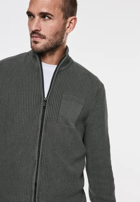 Cardigan met rits light iron grey Cardigan met rits light iron grey