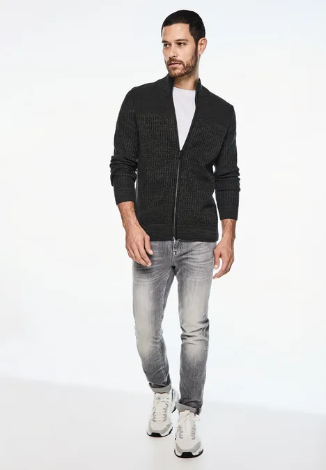 Strukturjacke Black