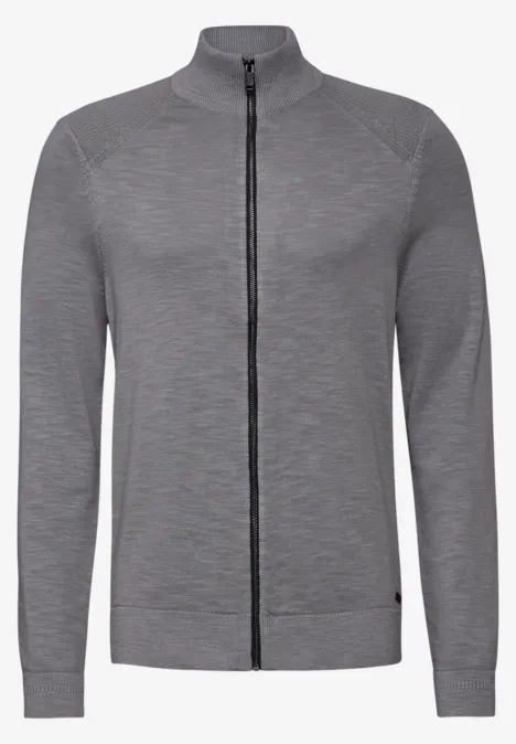 Cardigan met gewassen look thunder grey