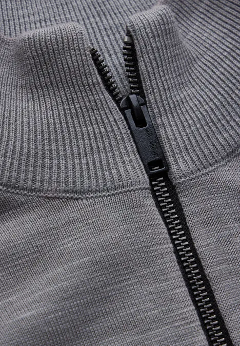 Cardigan met gewassen look thunder grey