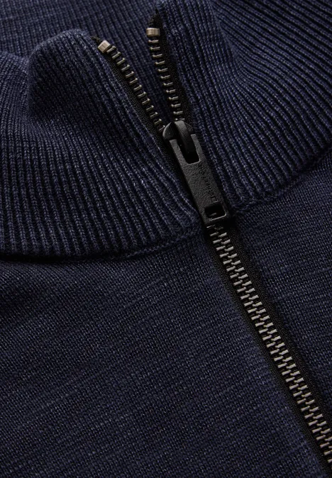 Cardigan met gewassen look nightfall blue Cardigan met gewassen look nightfall blue