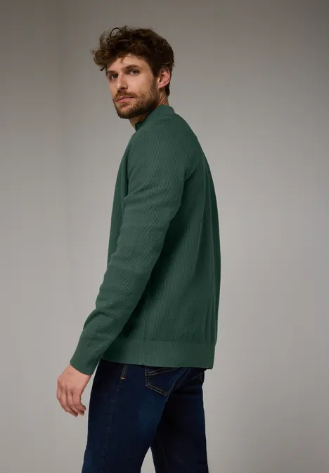 Strukturjacke mineral green