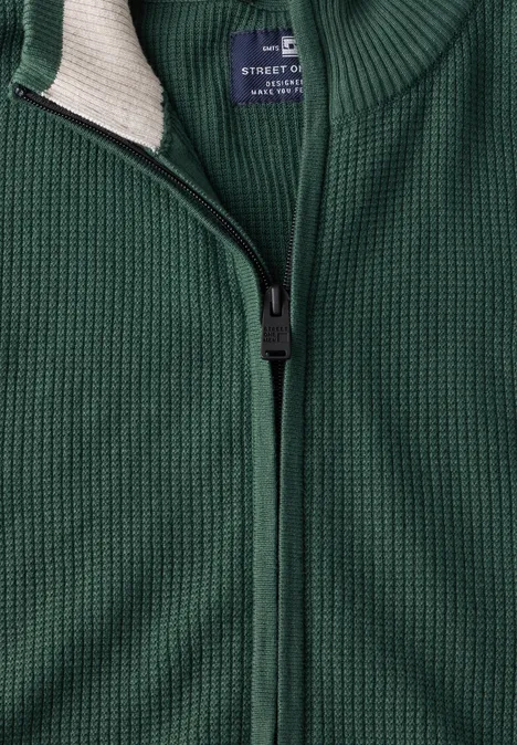 Strukturjacke mineral green