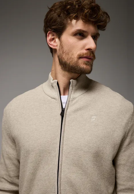 Strukturjacke granite beige